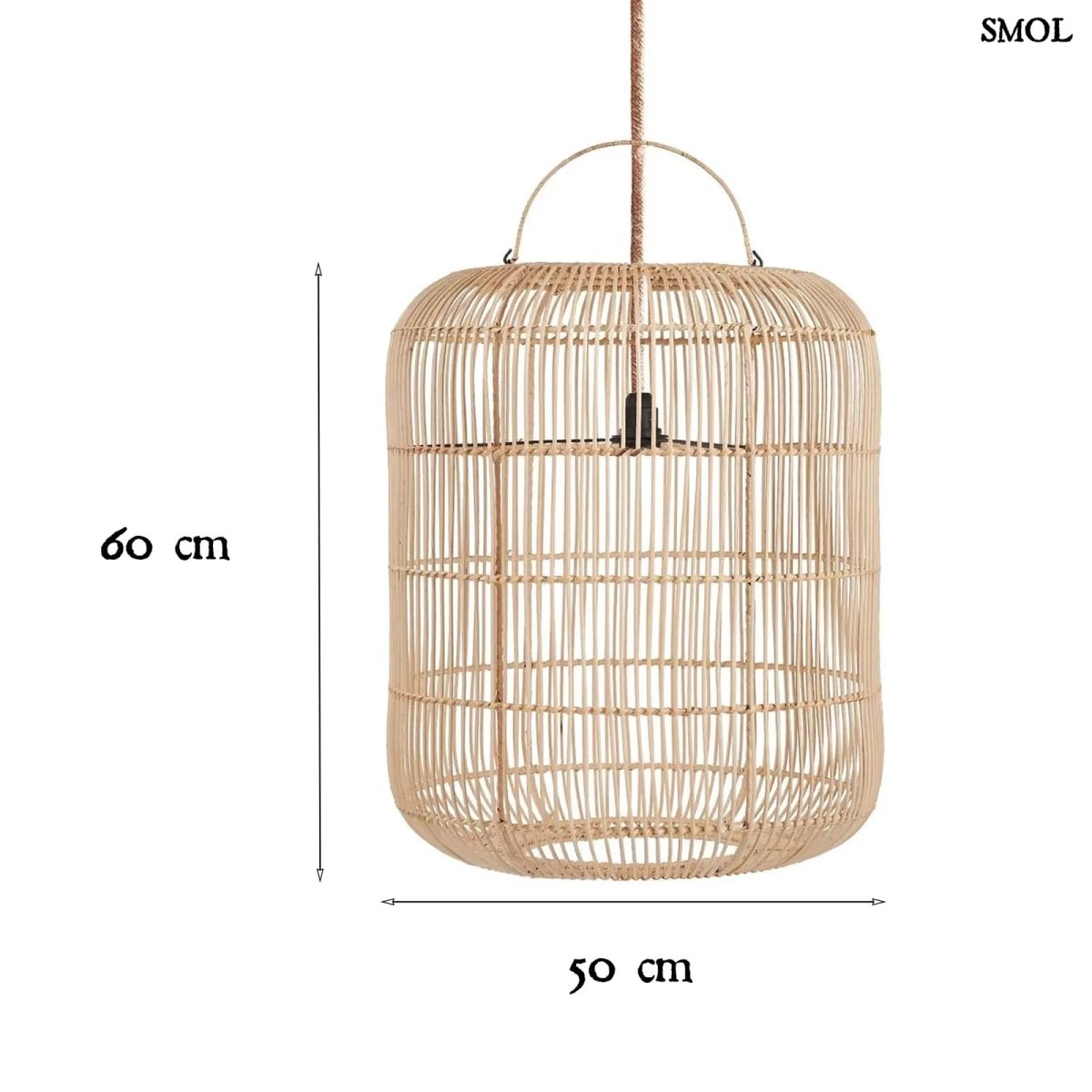 Rattan Függőlámpaernyő - M | BOZELO - SMOL