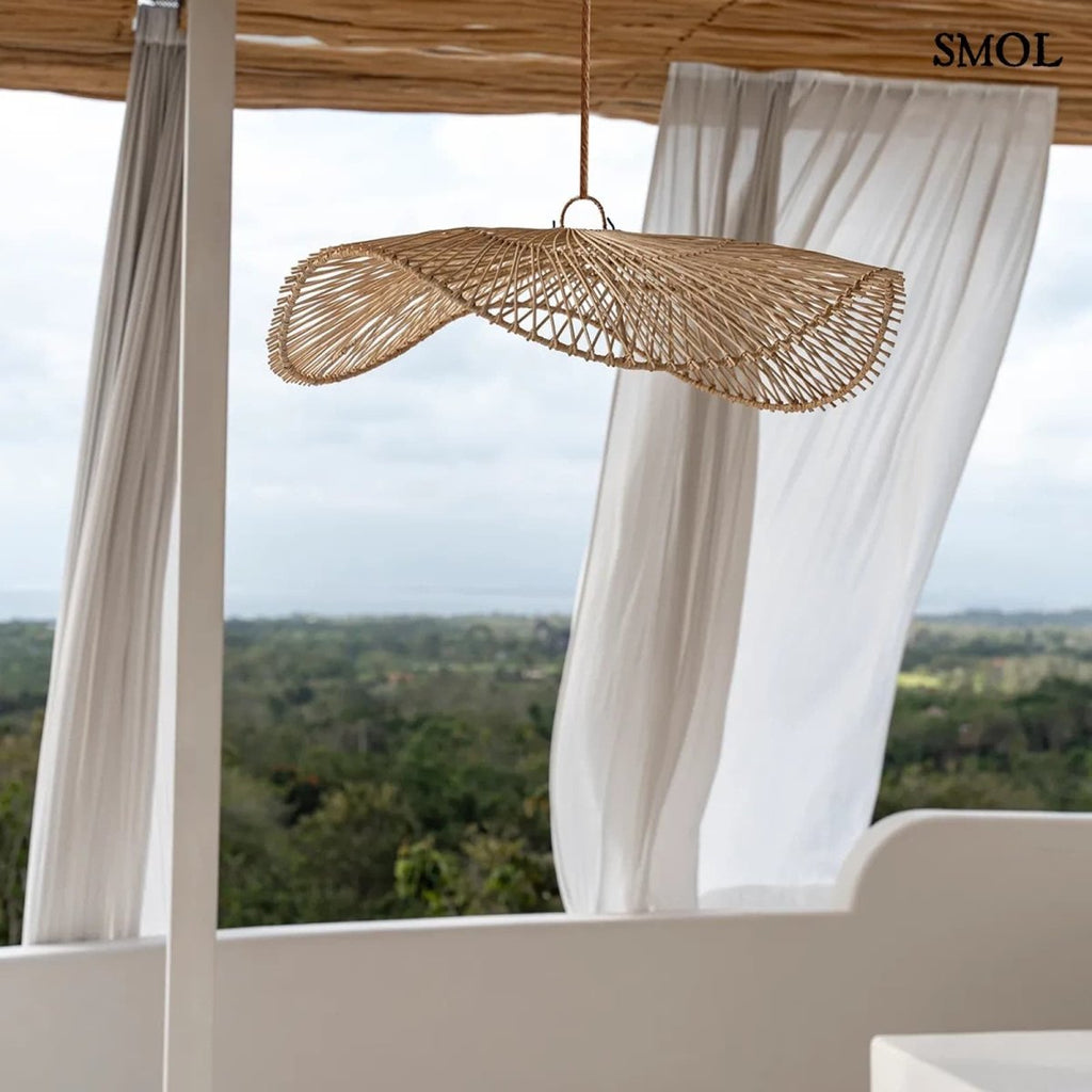 Természetes Rattan Függőlámpaernyő, 75 cm | CHAPEAU | SMOL - teraszon, függönnyel