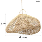 Természetes Rattan Függőlámpaernyő, 60 cm | CLOUD | SMOL - méretekkel