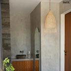 Rattan Függőlámpaernyő - natúr, M | ELBA - SMOL