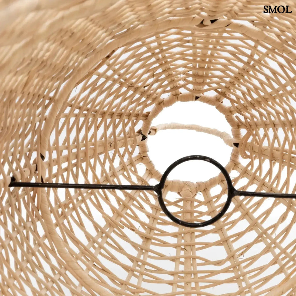 Rattan Függőlámpaernyő - natúr, M | ELBA - SMOL