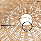 Rattan Függőlámpaernyő - natúr, M | ELBA - SMOL