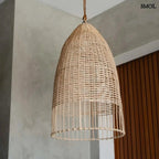 Rattan Függőlámpaernyő - natúr, M | ELBA - SMOL