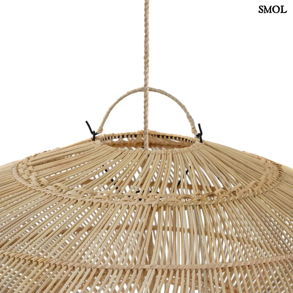 Rattan Függőlámpaernyő - natúr, M | MACARON - SMOL