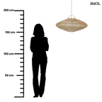 Rattan Függőlámpaernyő - natúr, M | MACARON - SMOL