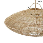 Rattan Függőlámpaernyő - natúr, M | MACARON - SMOL