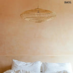 Rattan Függőlámpaernyő - natúr, M | MACARON - SMOL