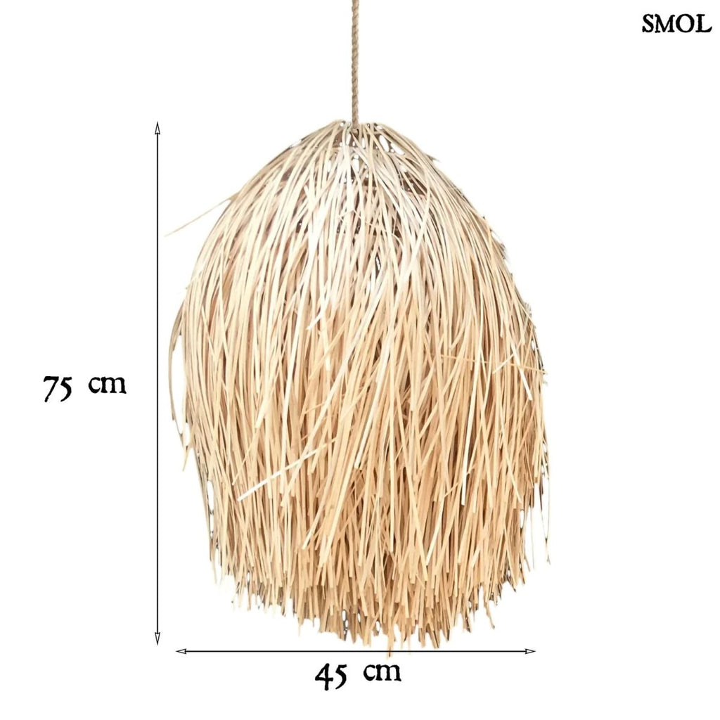 Függőlámpaernyő - natúr rattan, 75 cm | SHAGGY - smol.hu - méretekkel