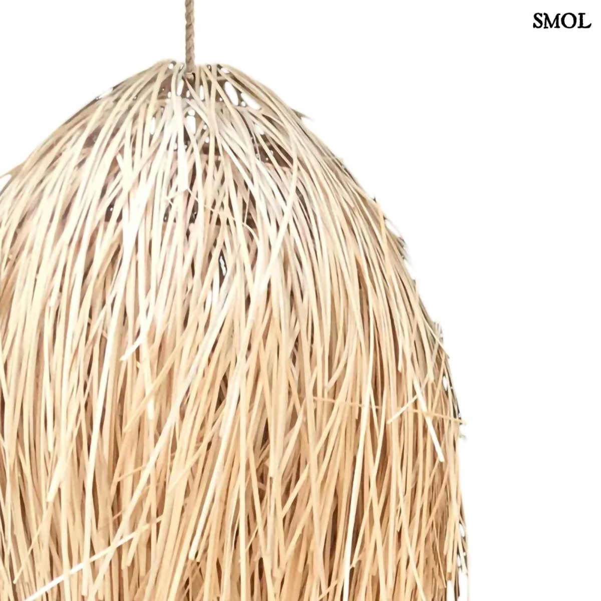 Függőlámpaernyő - natúr rattan, 75 cm | SHAGGY - smol.hu - felső rész nagyítva