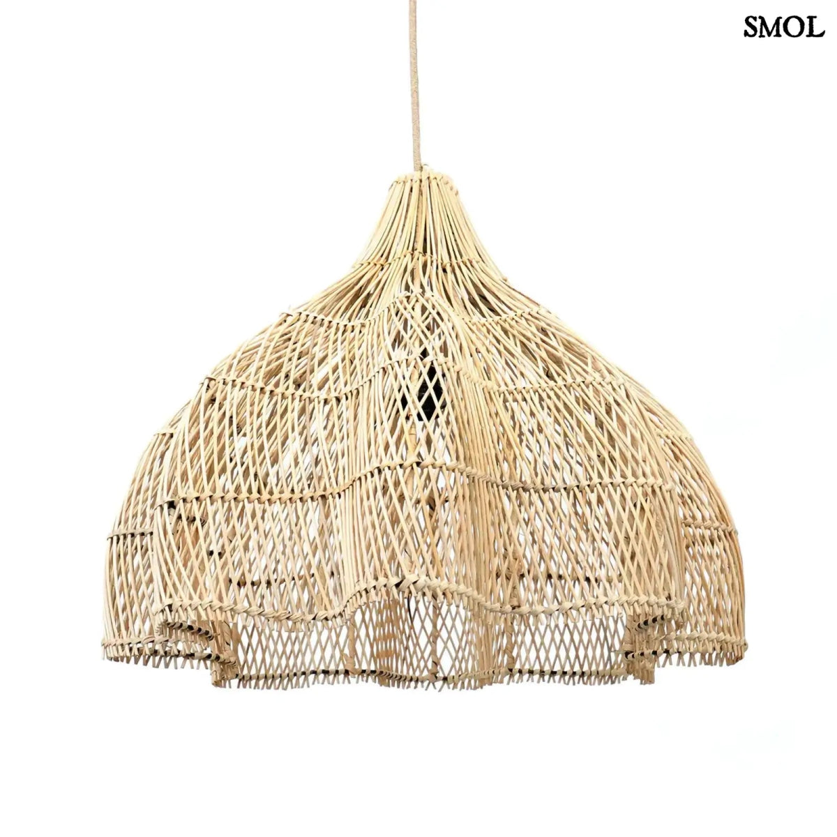 Rattan Függőlámpaernyő - natúr, M | WHIPPED - SMOL