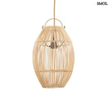 Natural Rattan Pendant Lampshade, Slim Cylindrical, S | ZURI