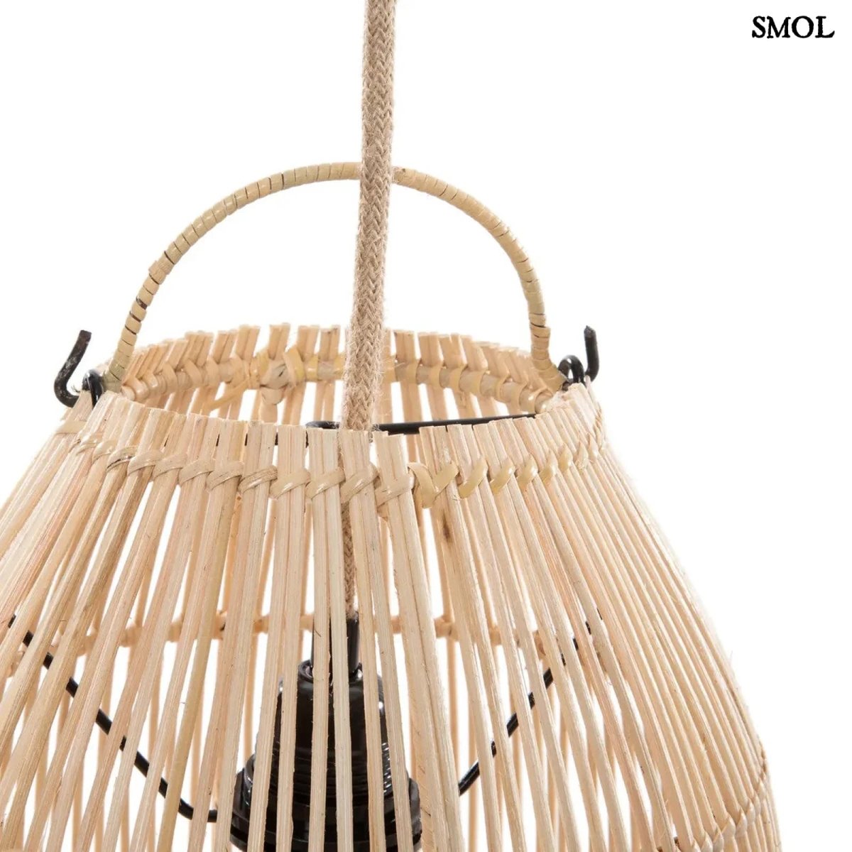 Rattan Függőlámpaernyő – Natúr, S | ZURI - SMOL