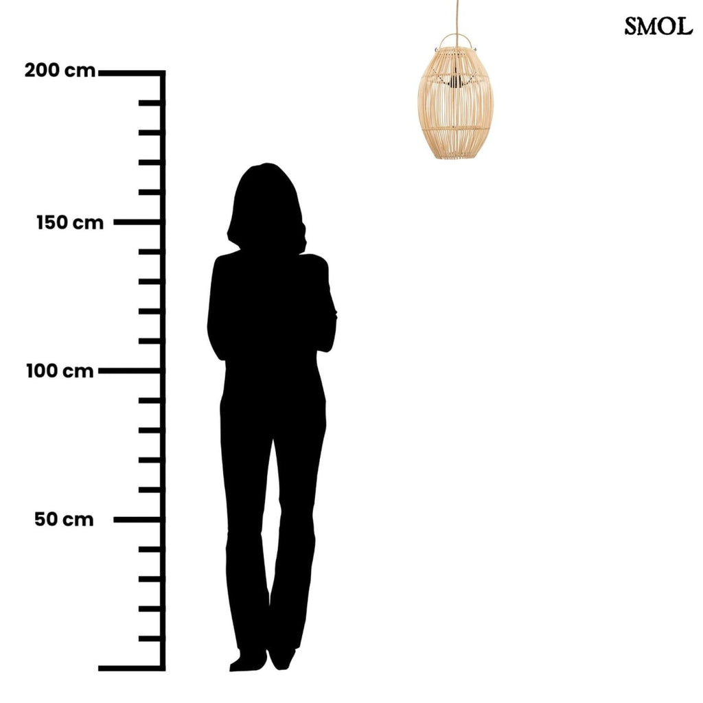 Rattan Függőlámpaernyő – Natúr, S | ZURI - SMOL