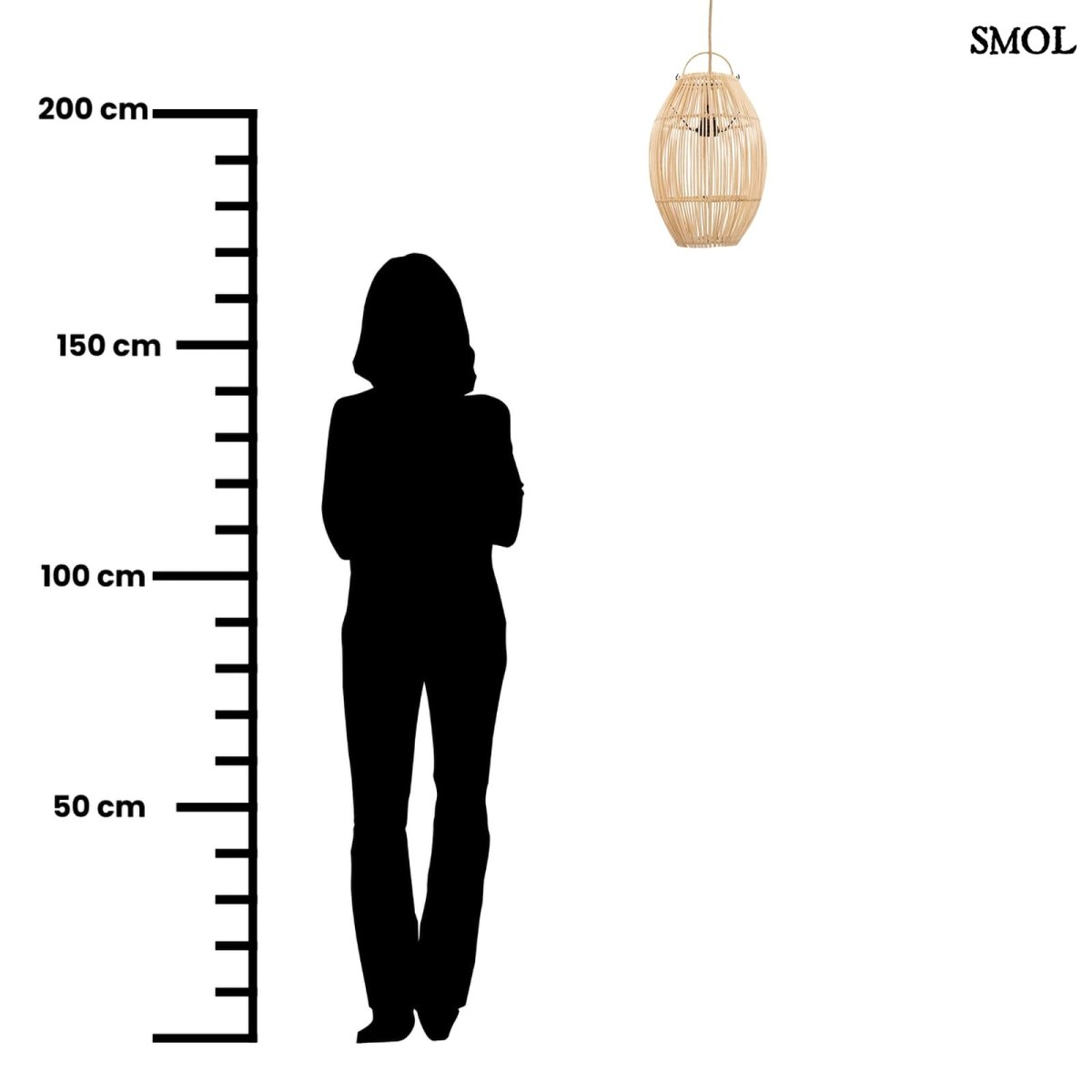 Rattan Függőlámpaernyő – Natúr, S | ZURI - SMOL