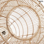 rattan függőlámpaernyő természetes rattanból, henger alakú kialakítással alulról