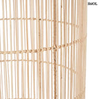 rattan függőlámpaernyő természetes rattanból, henger alakú kialakítással oldalról