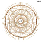 Rattan függőlámpaernyő The Sky, XL méret, natúr, óriás kupola forma alulról