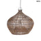 Rattan függőlámpaernyő – sötét dió, M | DESERT GOURD