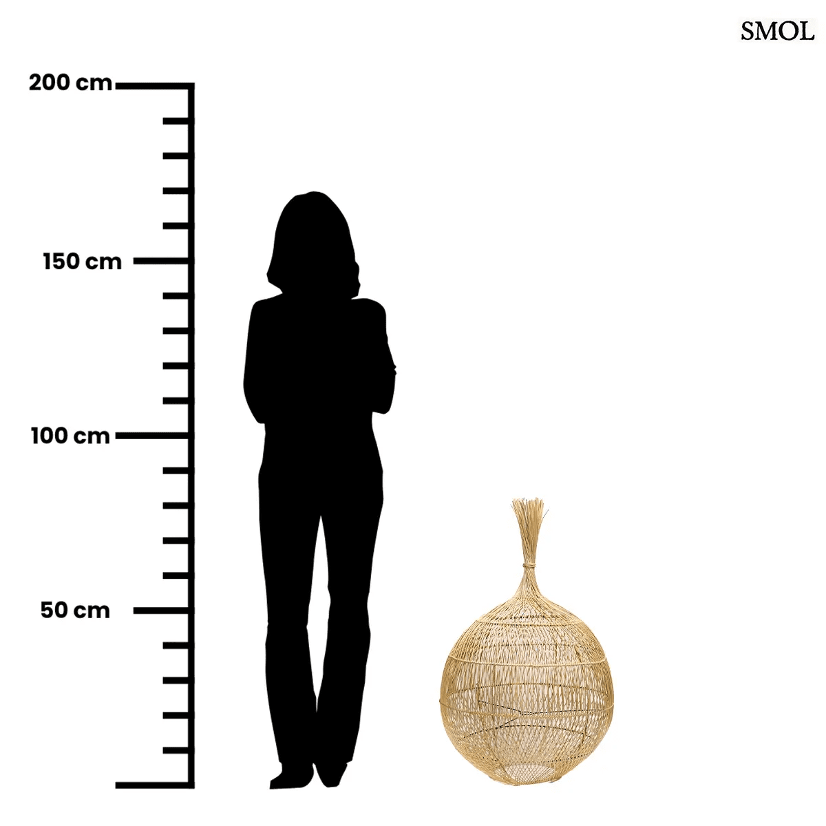 Natúr rattan lámpaernyő, kézzel szőtt hagyma formájú boho dekoráció, méetarányosan állólámpaként