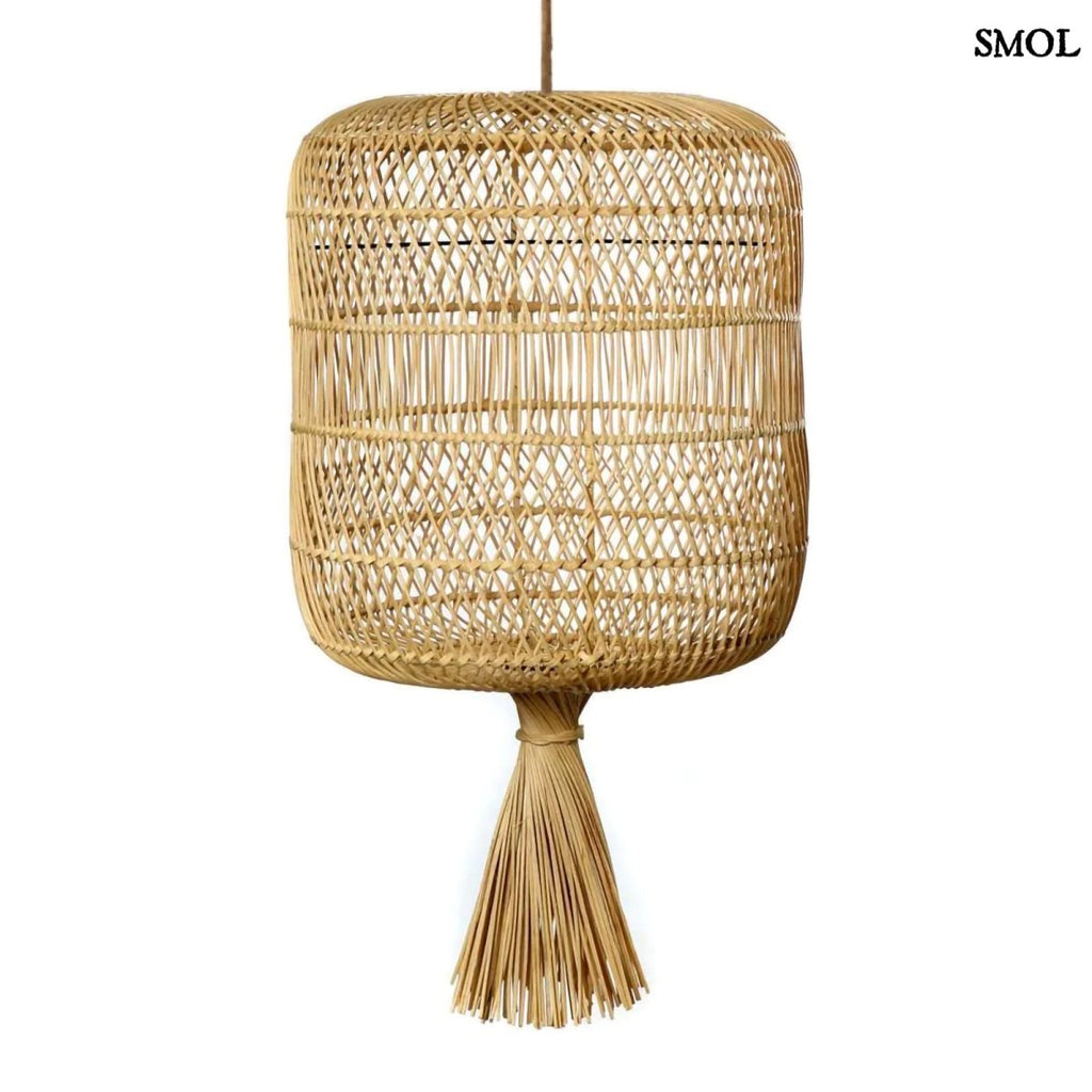 Természetes rattan lámpaernyő függőlámpaként