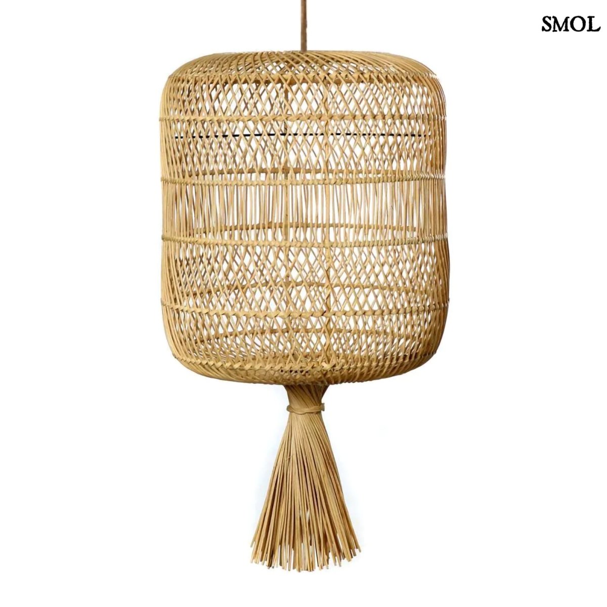 Természetes rattan lámpaernyő függőlámpaként