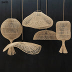 Természetes rattan lámpaernyő rattan függőlámpákkal