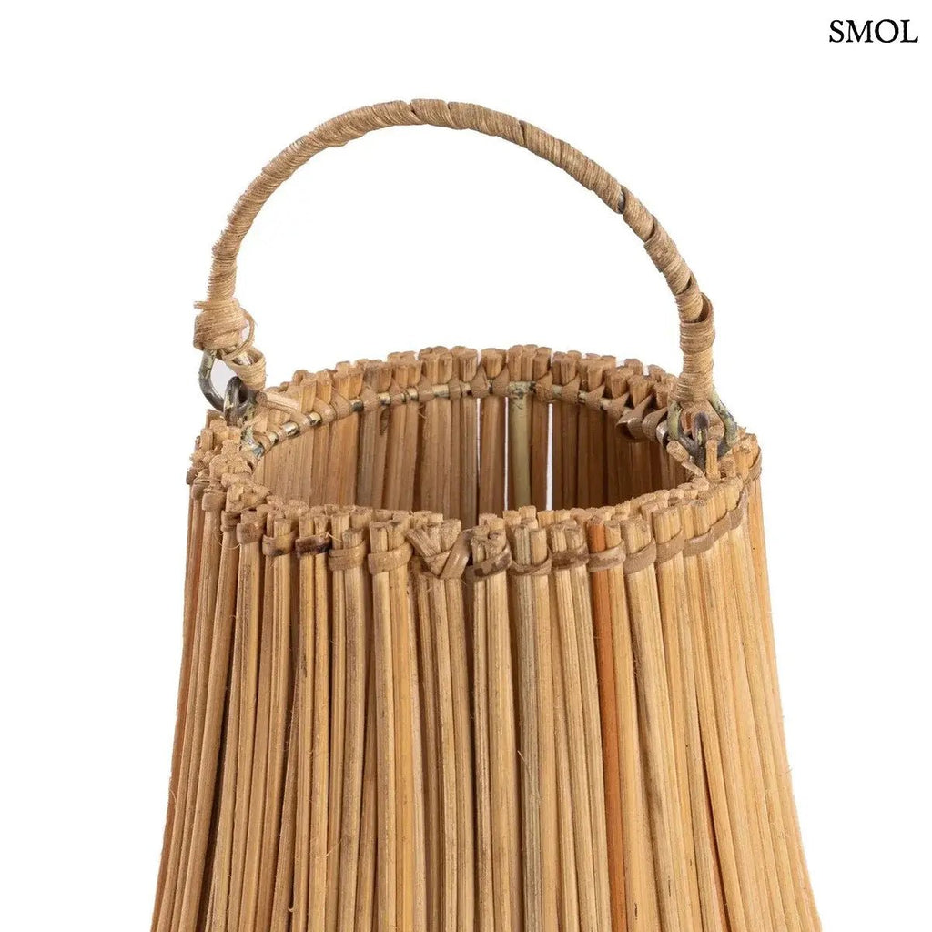 Óriás natúr rattan lámpaernyő tágas belső terekbe, akasztó nagyítva