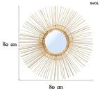 Rattan Napformájú Falitükör – natúr, L | TROPICAL - SMOL