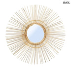 Rattan Napformájú Falitükör – natúr, L | TROPICAL - SMOL