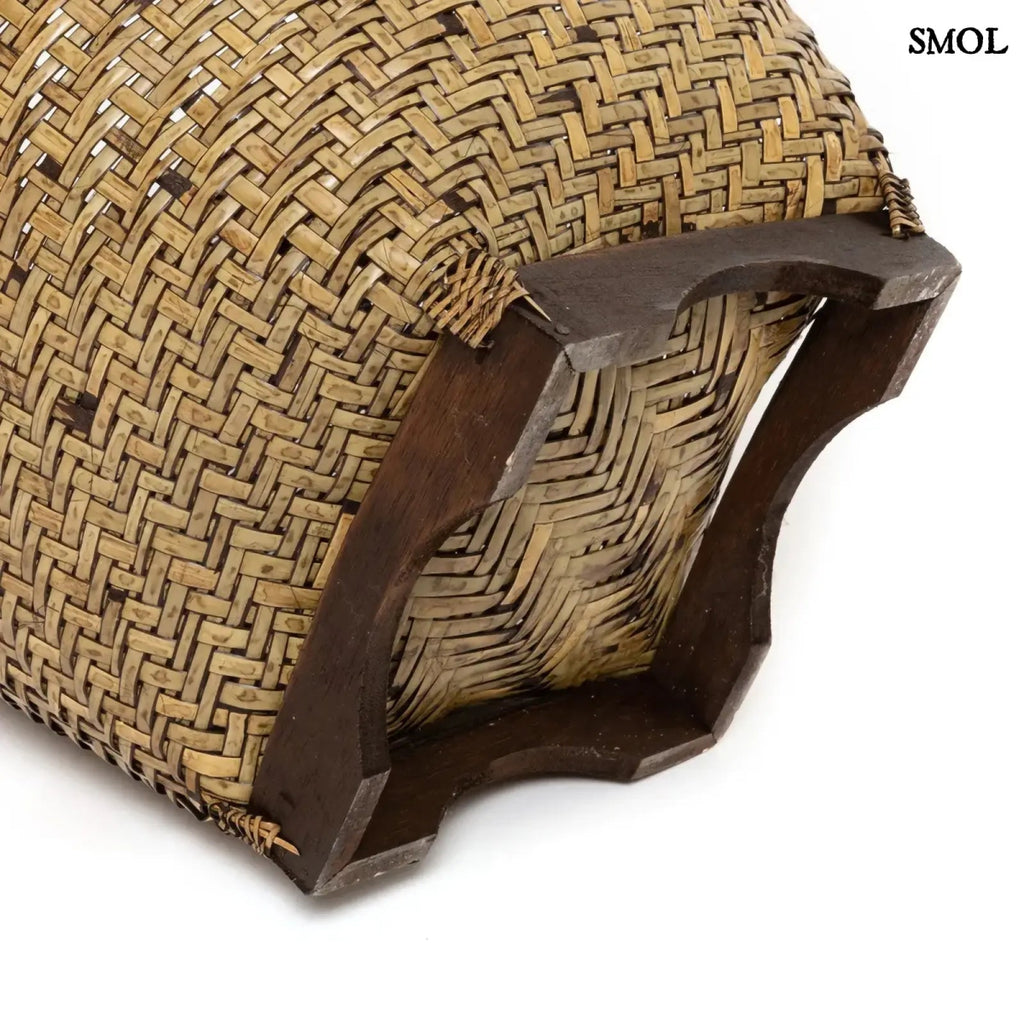 Rattan tárolókosár fedéllel – L | COLONIAL - SMOL