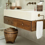 Rattan tárolókosár fedéllel – L | COLONIAL - SMOL