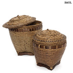 Rattan tárolókosár fedéllel – L | COLONIAL - SMOL