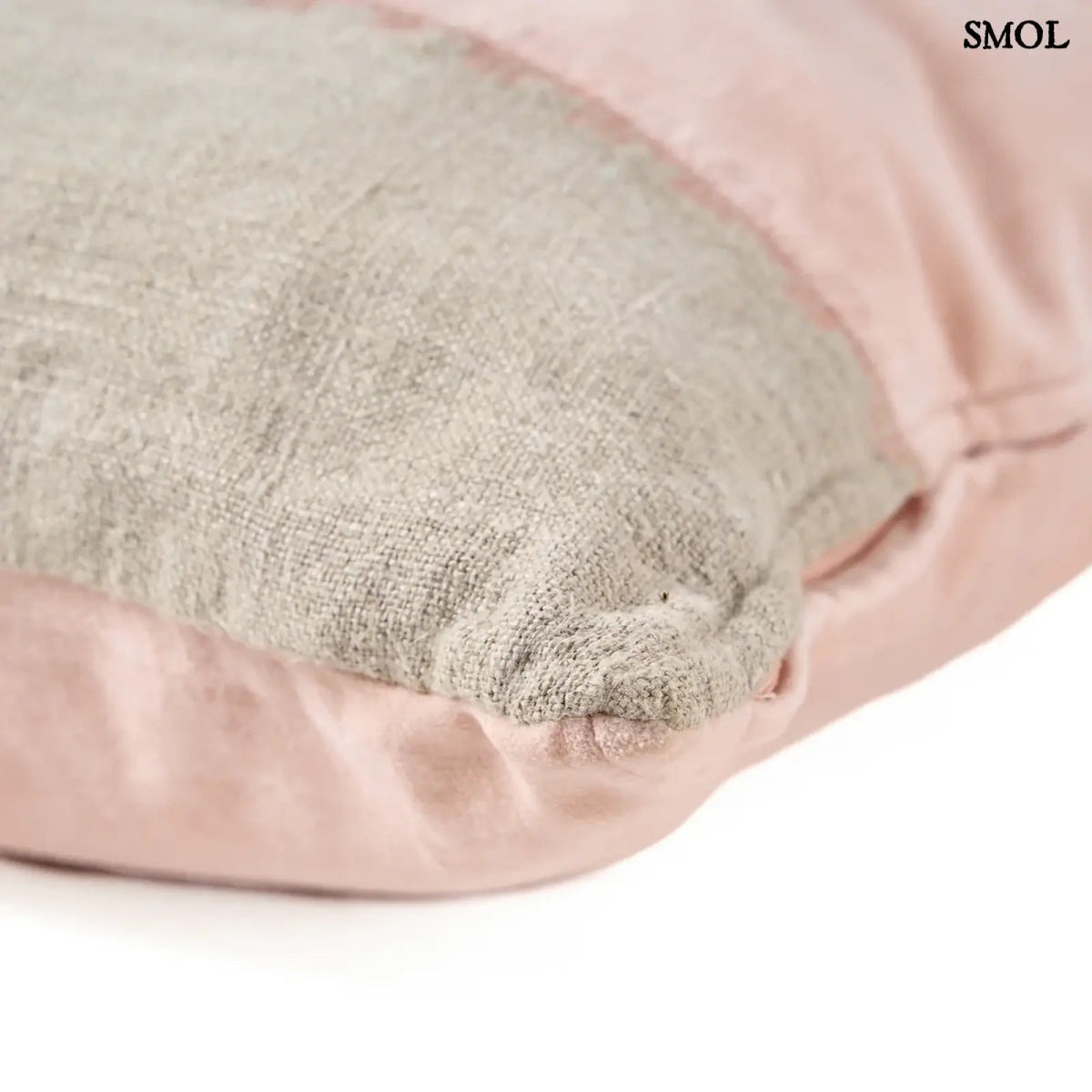 Rózsaszín Bársony - Len Díszpárnahuzat – 30x50 | VELVET - SMOL