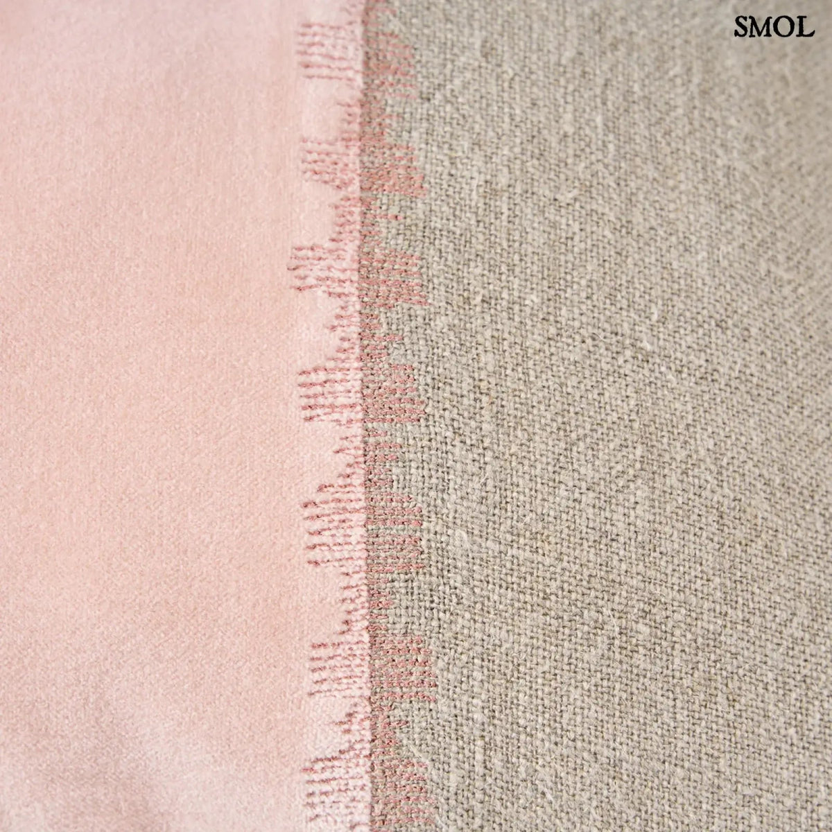 Rózsaszín Bársony - Len Díszpárnahuzat – 30x50 | VELVET - SMOL