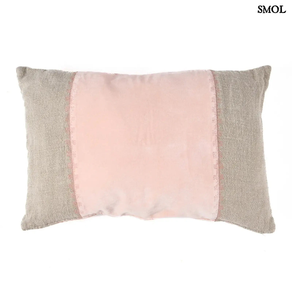 Rózsaszín Bársony - Len Díszpárnahuzat – 30x50 | VELVET - SMOL