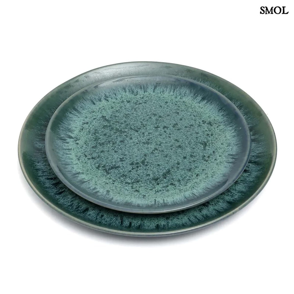 Salátástányér szett kék kerámiából - több méretben