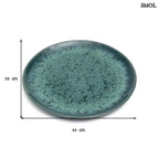 Salátástányér szett kék kerámiából - méretekkel