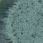 Salátástányér szett kék kerámiából - felülről nagyítva