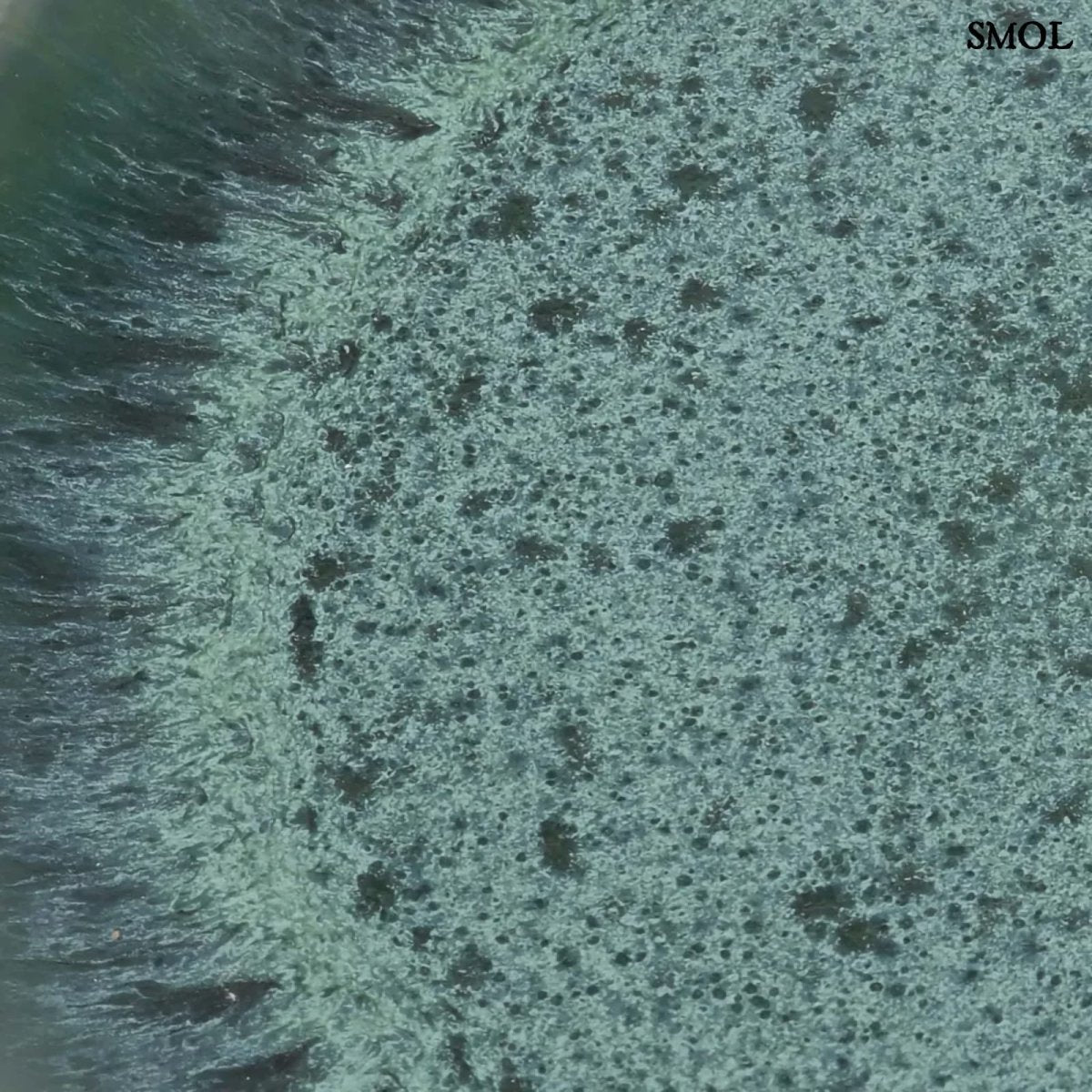 Salátástányér szett kék kerámiából - felülről nagyítva