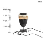 Sumba kőszobor – kagyló pánttal, fekete | SUMBA35