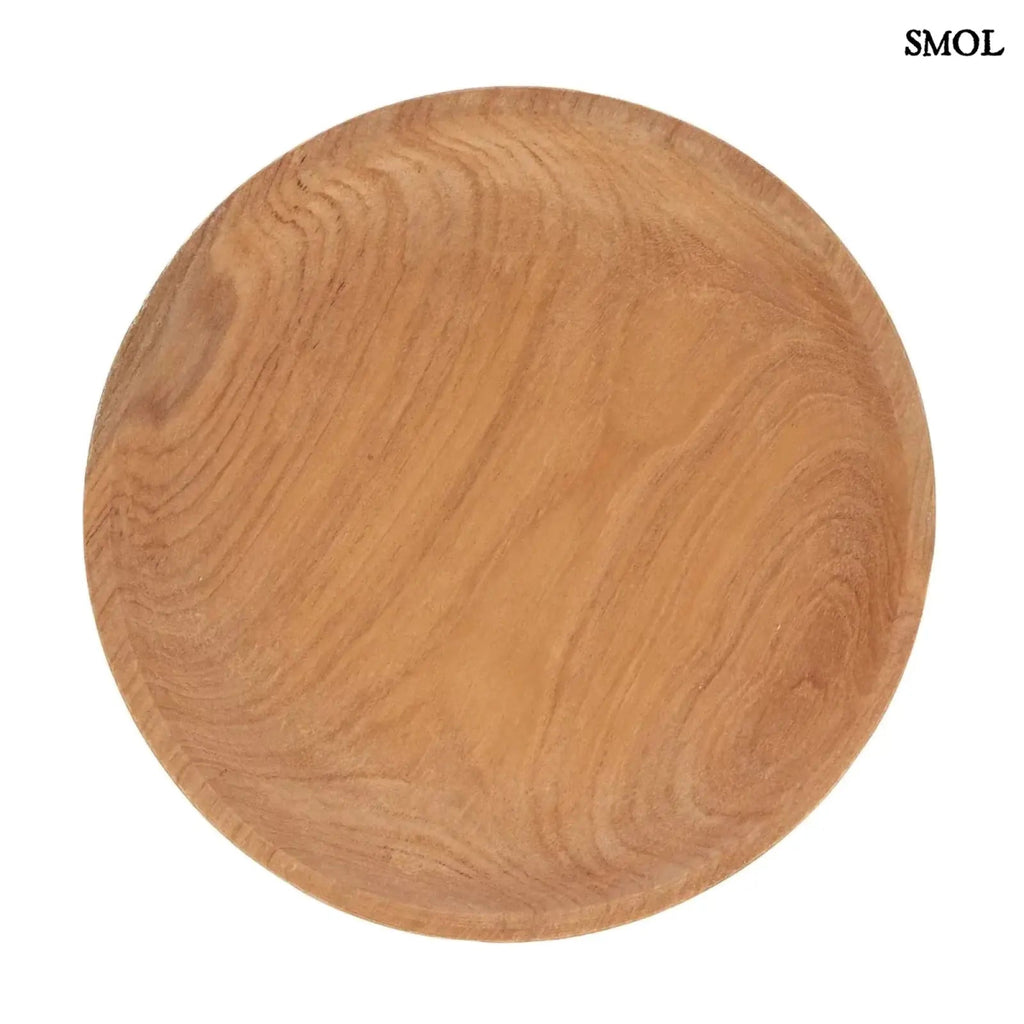 Natúr tíkfa süteményes kínáló tálalótalppal, felülről