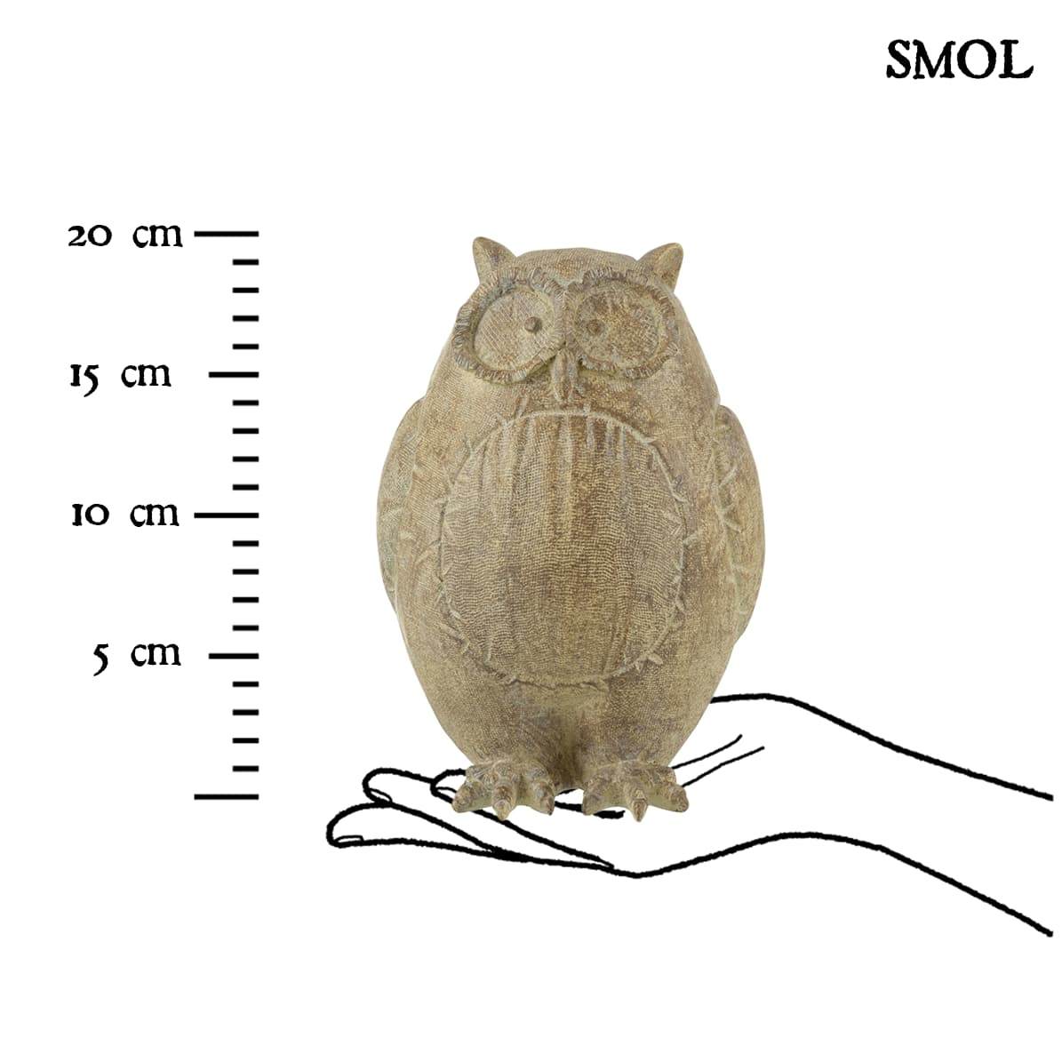 Szobor - bagoly, 20cm | CLEO - smol.hu - méretarányosan