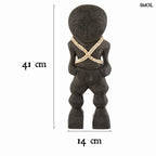 Szobor - fekete, mangófa, 41 cm | MATTEO - smol.hu - méretekkel