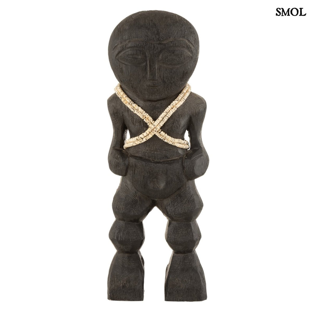 Szobor - fekete, mangófa, 41 cm | MATTEO - smol.hu - szemből