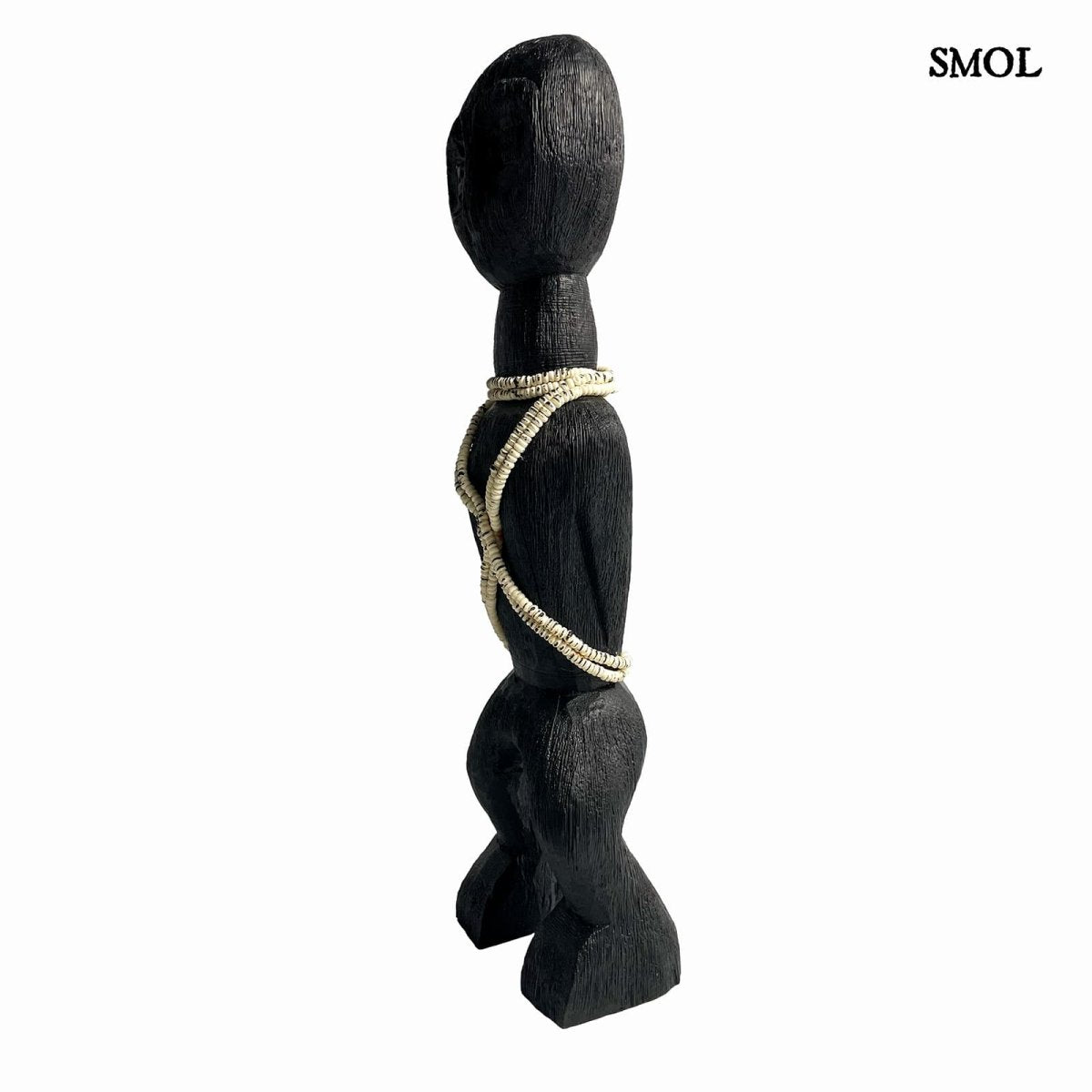 Szobor - fekete, mangófa, 47cm | TAWIMU - smol.hu - ferdén