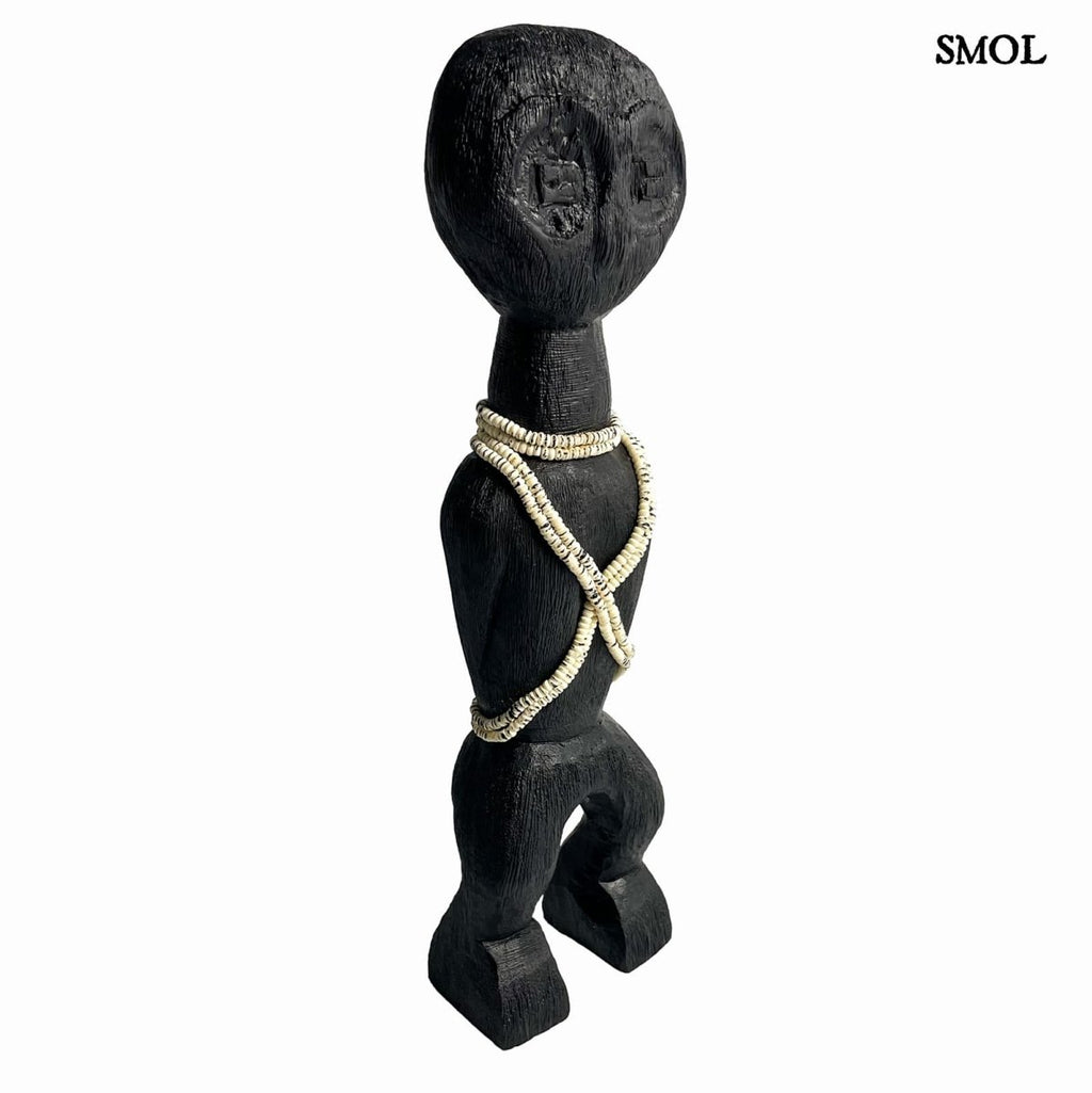 Szobor - fekete, mangófa, 47cm | TAWIMU - smol.hu - ferdén