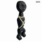 Szobor - fekete, mangófa, 47cm | TAWIMU - smol.hu - ferdén