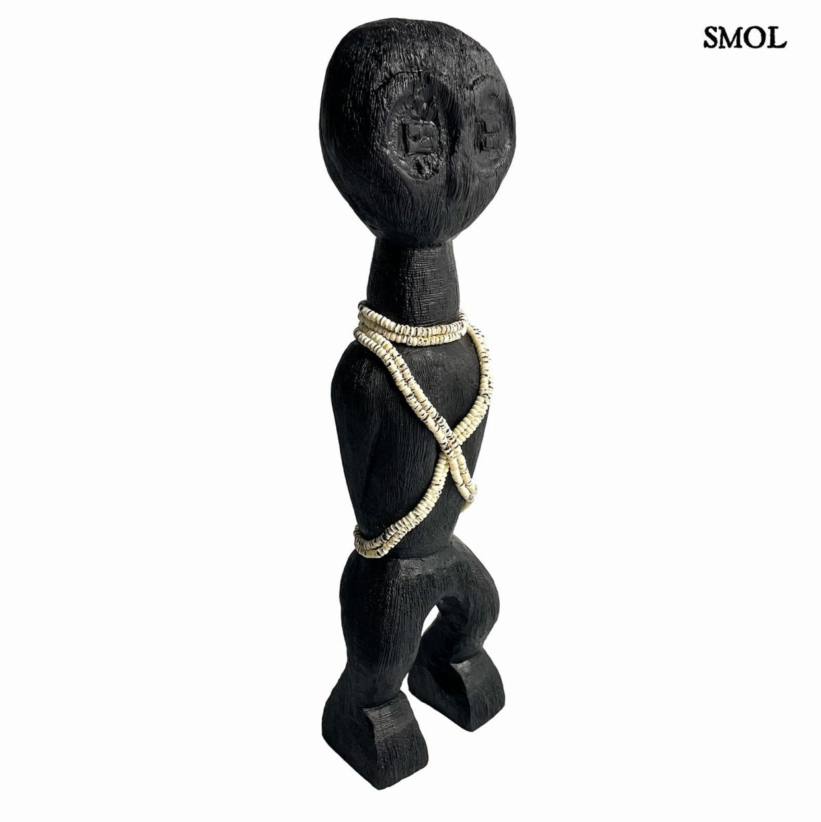 Szobor - fekete, mangófa, 47cm | TAWIMU - smol.hu - ferdén