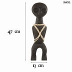 Szobor - fekete, mangófa, 47cm | TAWIMU - smol.hu - méretekkel