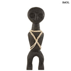 Szobor - fekete, mangófa, 47cm | TAWIMU - smol.hu - szemből